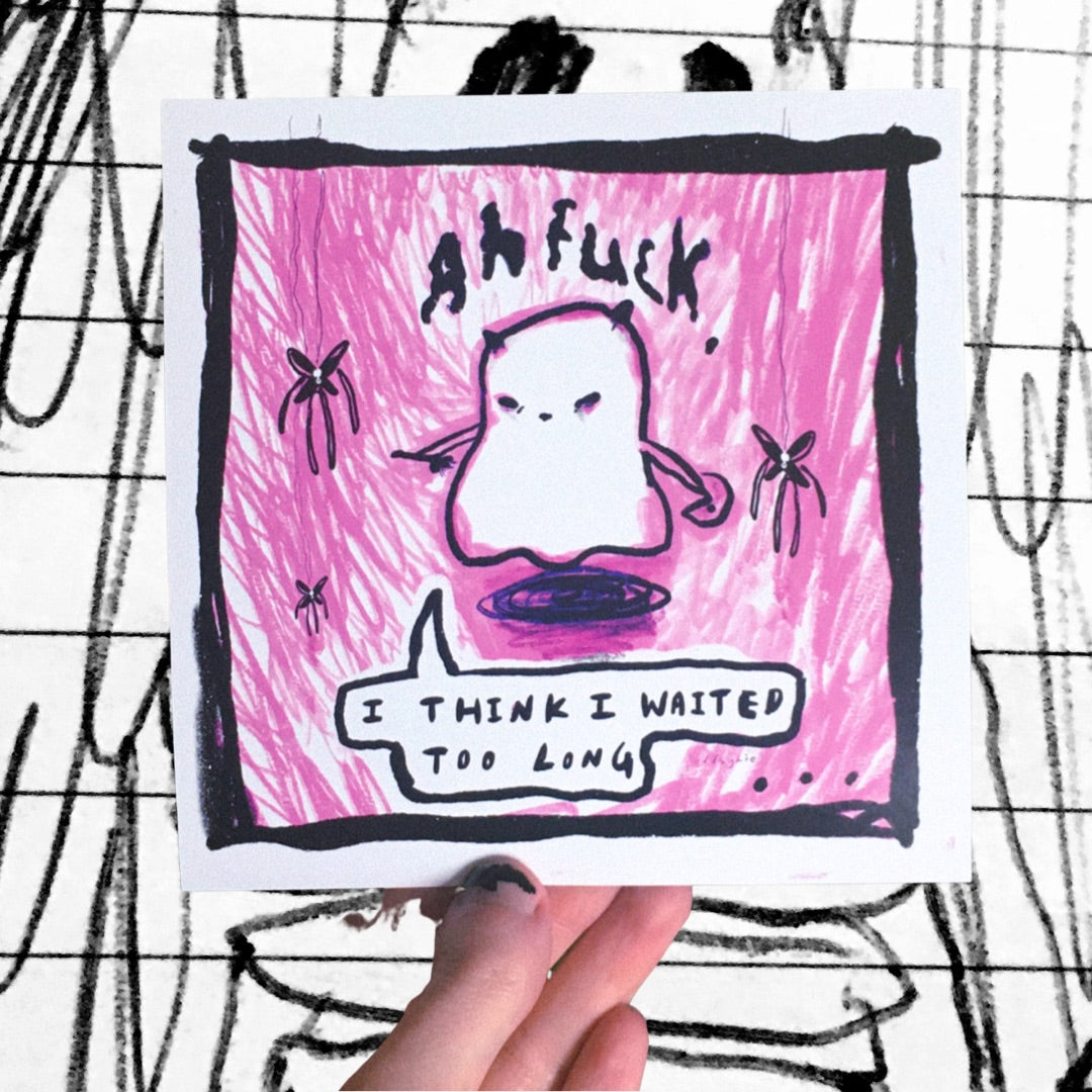 Artie ghost A5 Square Print