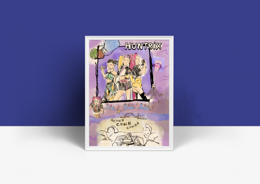 HUNTRIX K-Pop Demon Hunters Doodle Art Print