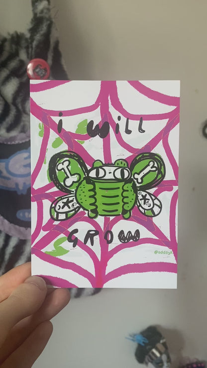 I will grow A6 Postcard Print